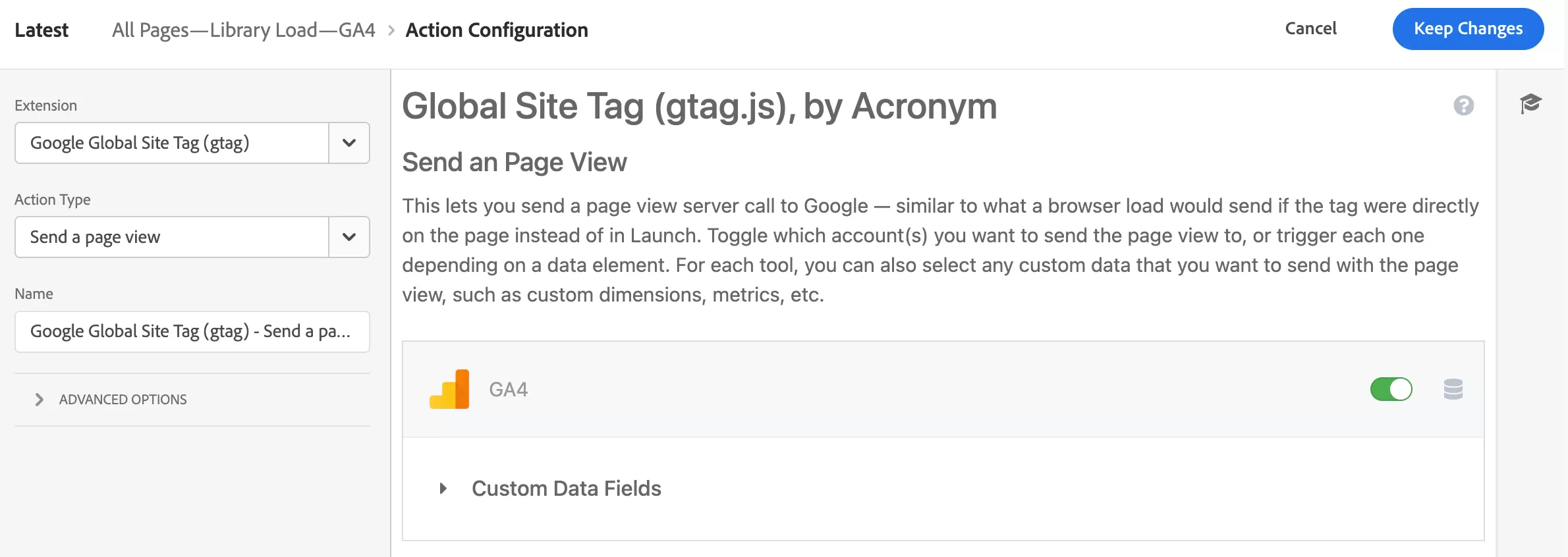 Implementing Google Analytics 4 with Adobe Launch