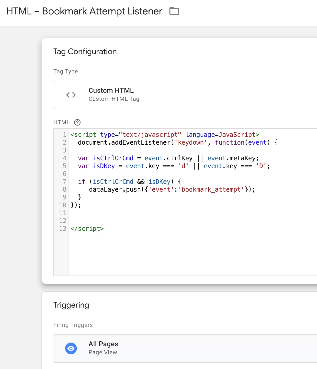 How to Track Bookmark Attempts with Google Tag Manager