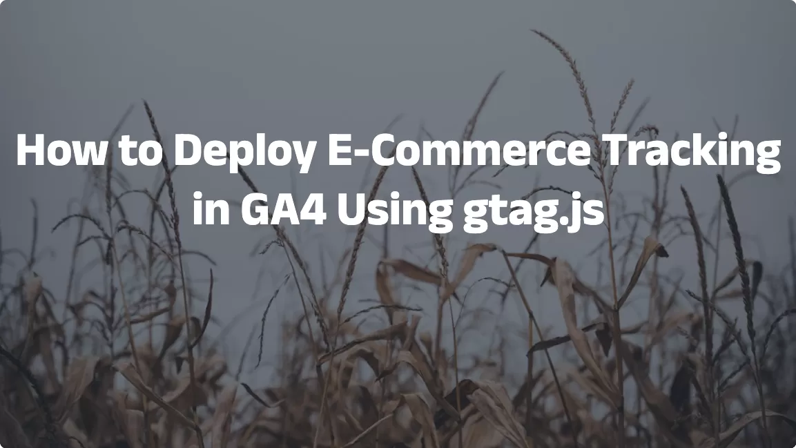 How to Deploy E-Commerce Tracking in GA4 Using gtag.js