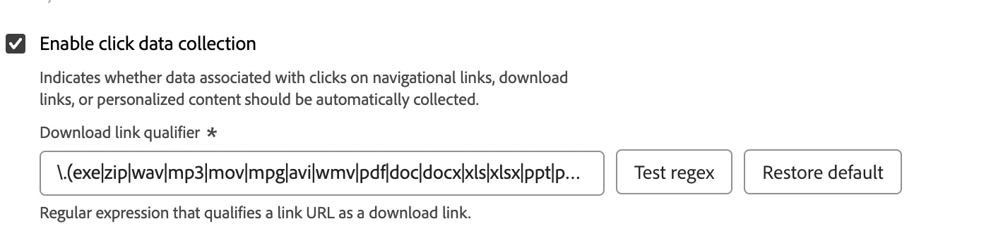 「Adobe Analytics」Remove Automatic Tracking Link Click in Web SDK