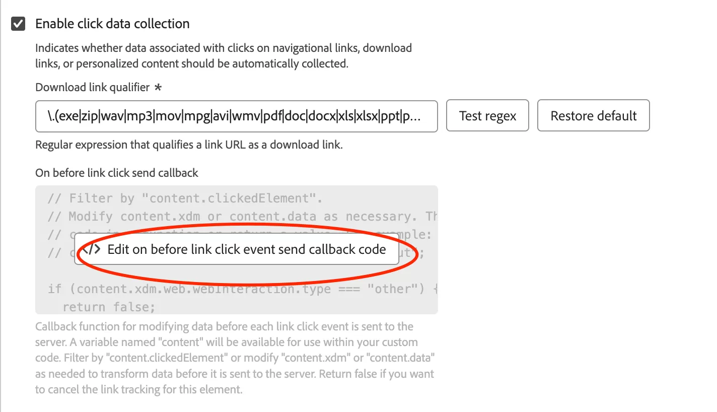 「Adobe Analytics」Remove Automatic Tracking Link Click in Web SDK 「Adobe Analytics」Remove Automatic Tracking Link Click in Web SDK