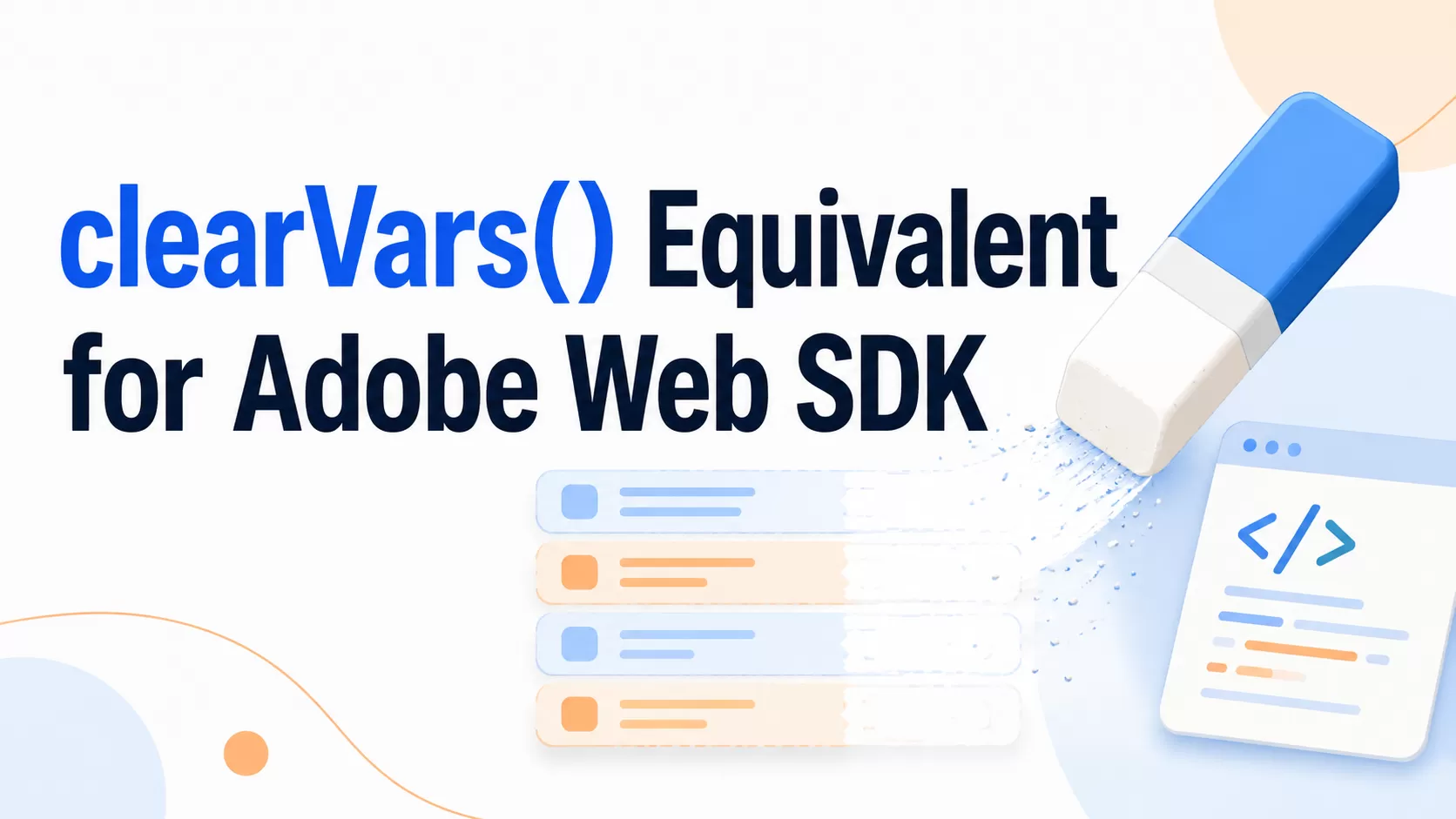 What is the clearVars() equivalent for the Web SDK?